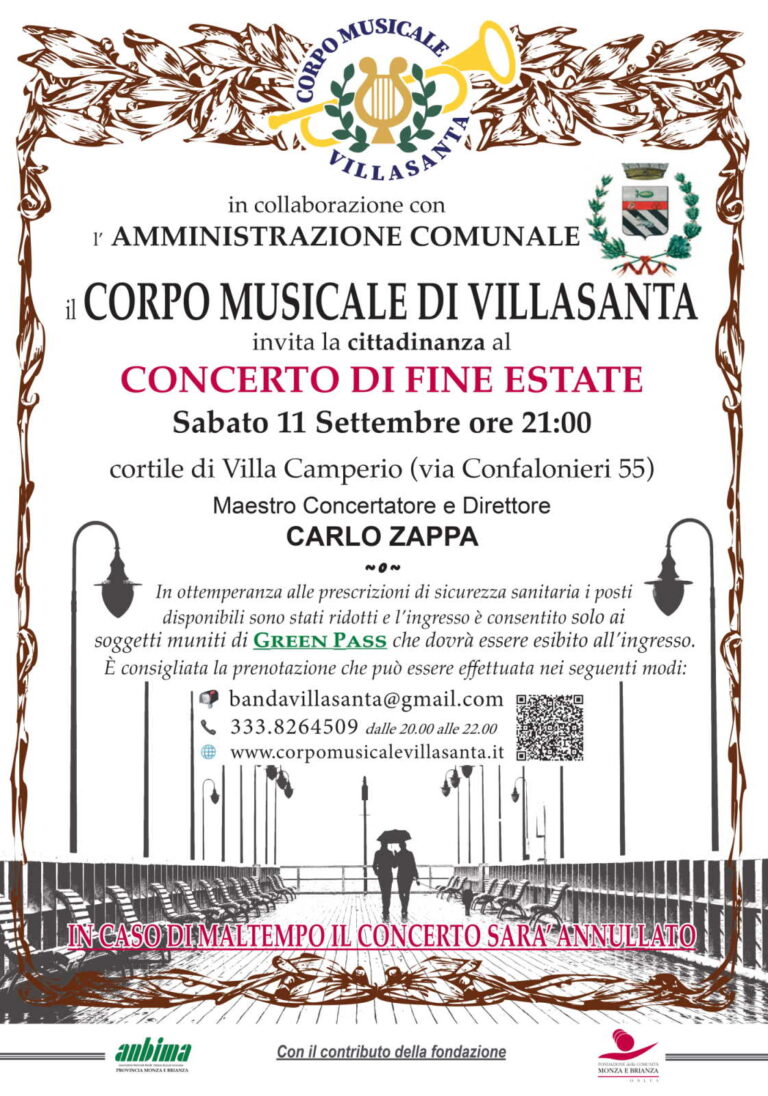 CMV Concerto di Fine Estate 11 Settembre - Villasanta