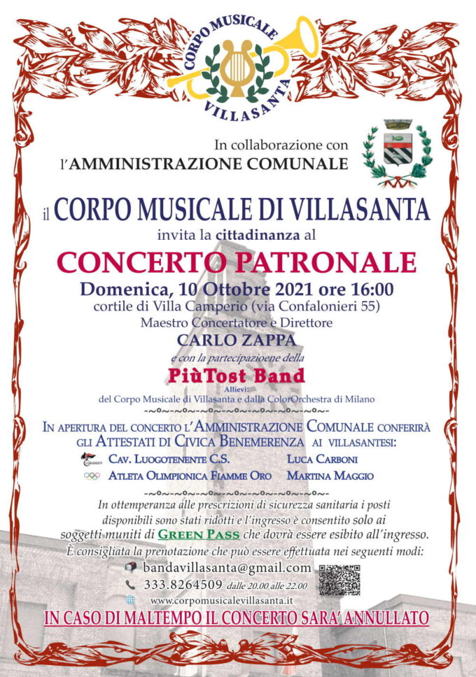 Concerto Patronale 10 ottobre 2021 Villasanta